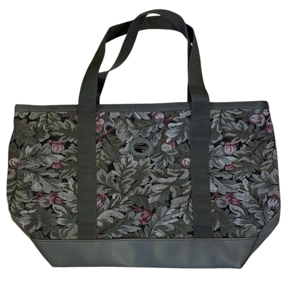 Vtg Y2K American Tourister Satchel Tote Overnight Top Zip Tapestry Bag w/Strap